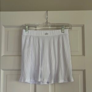 Alo White Pleated Skirt